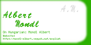 albert mondl business card